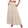 thumbnail image 2 of Womens Elastic High Waist Maxi Skirt Summer Flowy Long Skirts XL, 2 of 7