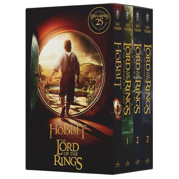 The Hobbit and the Lord of the Rings Boxed Set 25th Anniversary [Movie Tie-In]: The Hobbit / The Fellowship of the Ring , (Paperback)