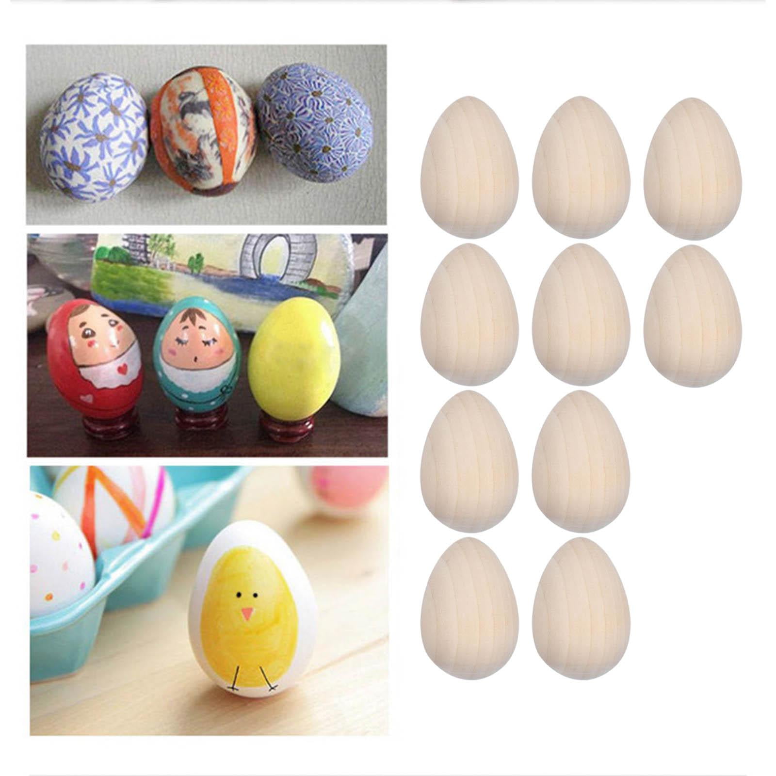 FVDPWYE 10 Pieces Easter Eggs Simulation Egg Hand Painted DIY Crafts Educational Toy for
