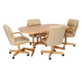 thumbnail image 4 of Caster Chair Company 5-Piece 42x[42/60] Caster Dining Set Wood Edge Laminate Table Top & Desert Chairs, 4 of 35