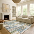 thumbnail image 6 of Addison Rugs Chantille Indoor/Outdoor Transitional Stripes Blue Machine Washable Rectangle Rug, 3' x 5', 6 of 8