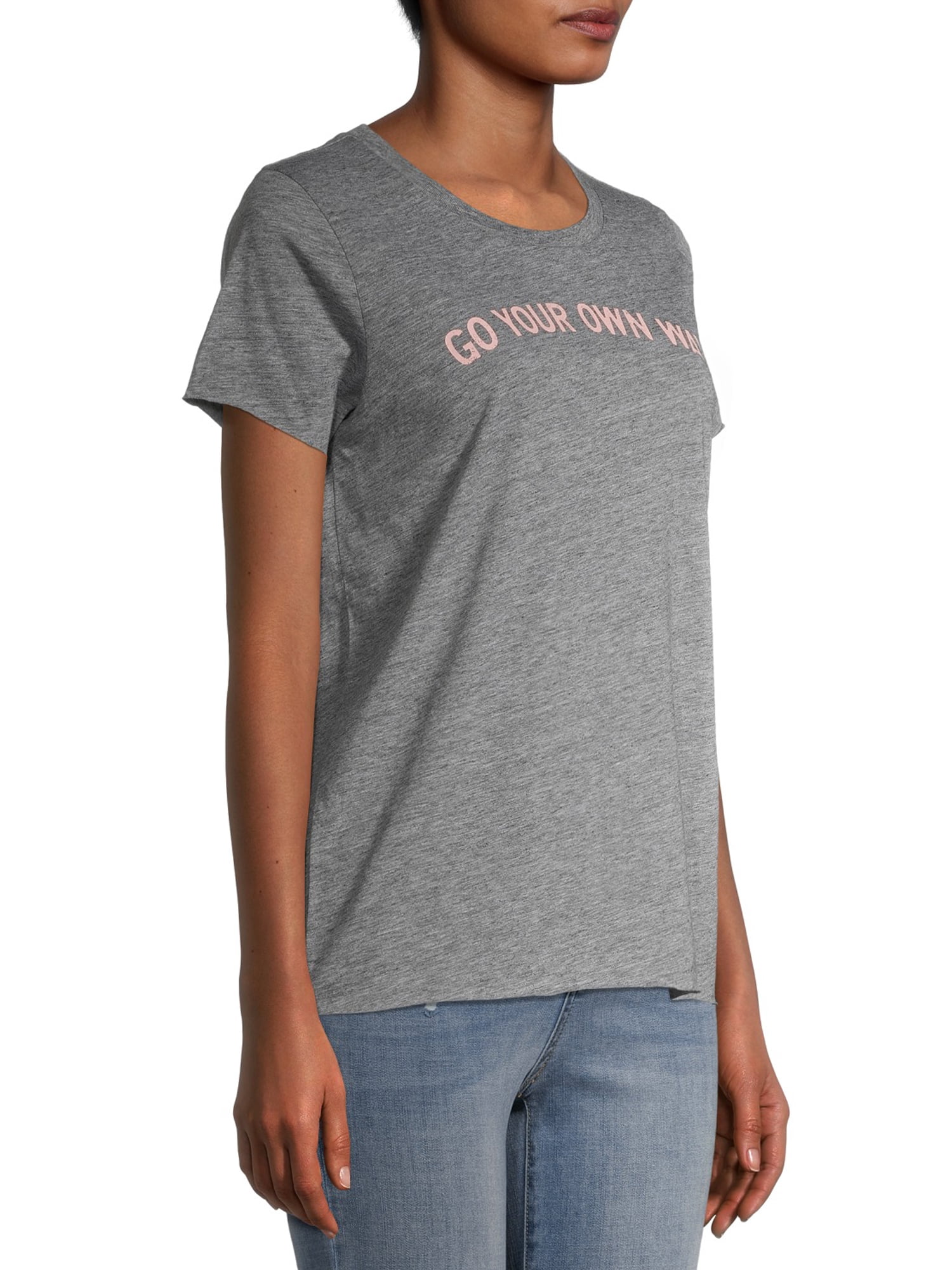 Gray by Grayson Social Women's Go Your Own Way Short Sleeve Graphic T-Shirt