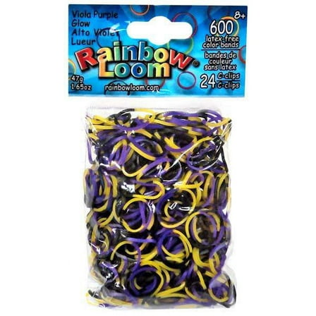 Rainbow Loom Viola Purple Glow Rubber Bands Refill Pack (600 Count)