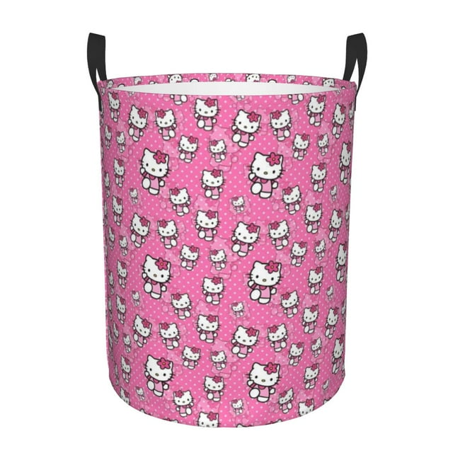 Cesta de lavandería con diseño de amigos de Hello Kitty, plegable, para almacenamiento de ropa de juguete, para guardería de niños