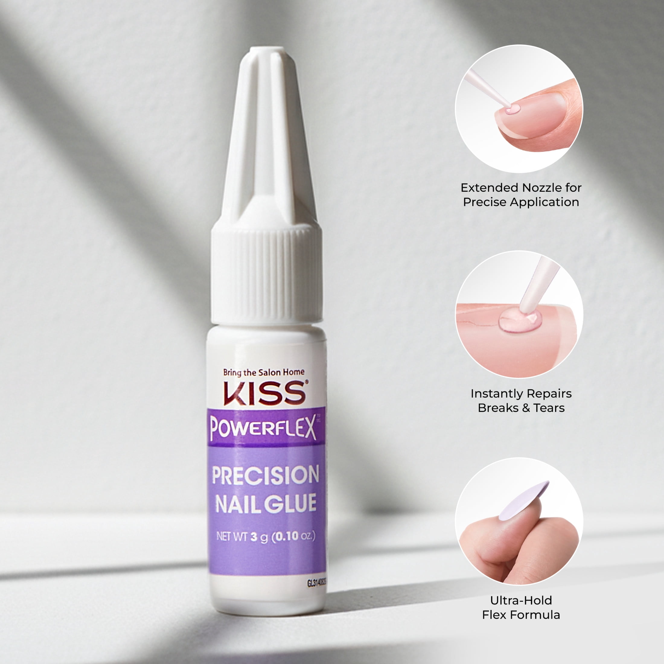 Kiss PowerFlex Precision Ultra Hold Press On Nail Glue, 3g (0.1 oz.)