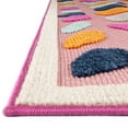 thumbnail image 6 of Unique Loom Aruba Outdoor Collection Area Rug - Oranjestad (2' x 6' Runner Pink/Gold), 6 of 7