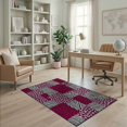 thumbnail image 2 of ODIKA Leopard Pink Abstract Spotted Interlocking Block Layout Print Pet Friendly & Kids Safe Play for Playroom, Bedroom, Reading Nook, 2 of 7