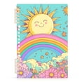 thumbnail image 7 of FORMRS 1-Subject Spiral Notebook 8" x 5" College Ruled 60 Refillable Sheet A5 Hard Cover, 2 Pack, Retro Blue Rainbow, 7 of 7