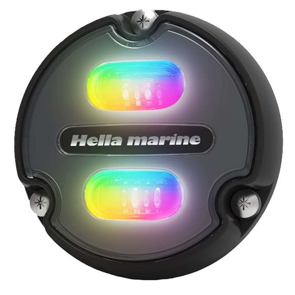 Lámpara subacuática Hella Marine Apelo A1 RGB 1800 lúmenes negra