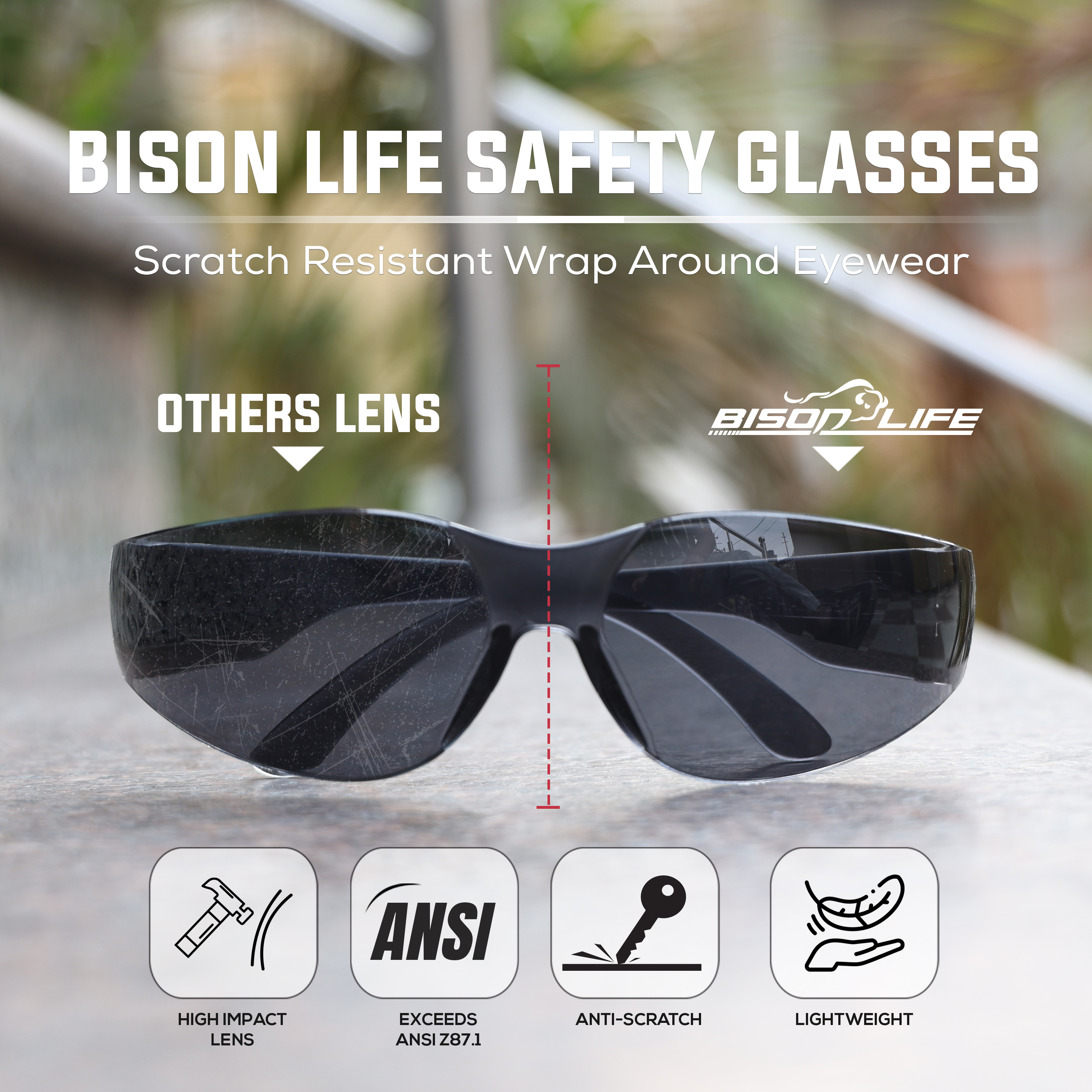Bison Life Safe Handler Safety Glasses, Box of 12 photo 4