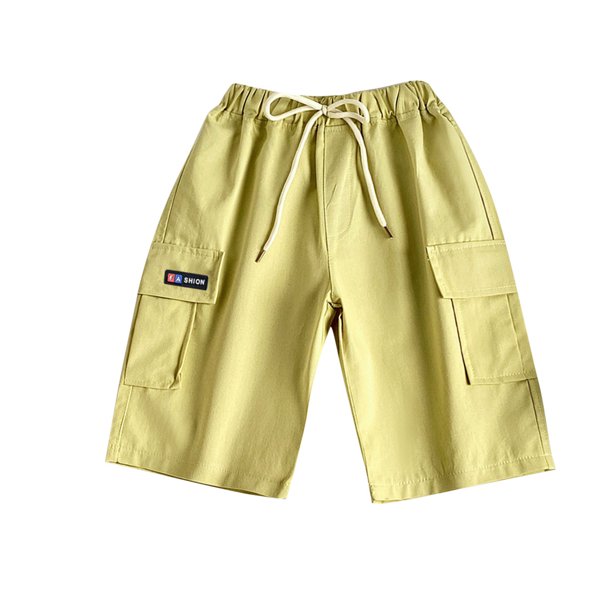 Odeerbi 3-12 Años Niños Niñas Pantalones Cortos Cargo Verano Bermudas de Pierna Ancha Pantalones Cortos de Algodón Deportivos de Trabajo Pantalones de Cinco Cuartos