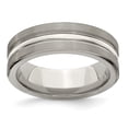 thumbnail image 1 of Edward Mirell Titanium 7mm Ring Size 13 Wedding Man Classic Flat  For Dad Mens  For Him, 1 of 10