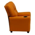 thumbnail image 5 of Contemporary Orange Vinyl Kids Recliner with Cup Holder, 5 of 5