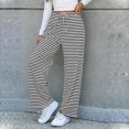 thumbnail image 2 of hotojiny Wide Leg Pants for Women Spring Summer Fashion Clothes Soft Striped Palazzo Trousers Lounge Baggy Pants, 2 of 7