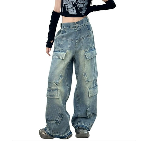 Tanghaowl Girls Leggings Tollder Girl High Elastic Waist Flare Leg Pants Casual Long Wide Leg Pants Bag Jeans Trousers Baby Girl Animal Clothes