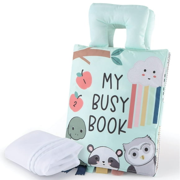 The Peanutshell Livre d'Activités en Tissu Doux pour Tout-Petits / Jouets de Voyage pour Tout-Petits / Livres Interactifs pour Tout-Petits