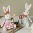 thumbnail image 4 of Fasiaou Easter Bunny with Easter Eggs, Easter Decorations, Bunny Stuffed Animal for Ages 1 and Up, Gray, Children's Plush Toys,Easter Decorations 12", 4 of 6
