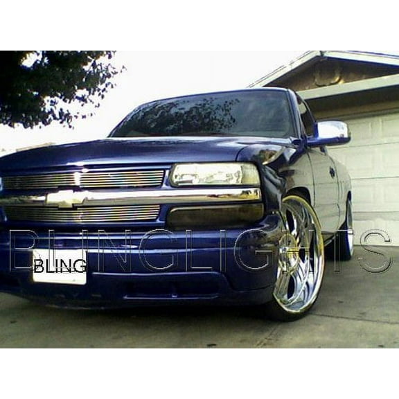 For The 1999-2002 Chevrolet Silverado Tinted Head Lamp Light Overlay Kit Smoked Film Protection