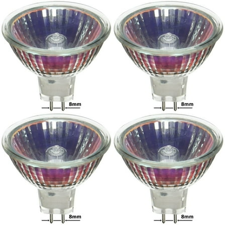 (4)-Bulbs G8 120V 25W JCDR MR-16 Clear 120 Volt 25 Watt BI-PIN GU8 Anyray A1897Y