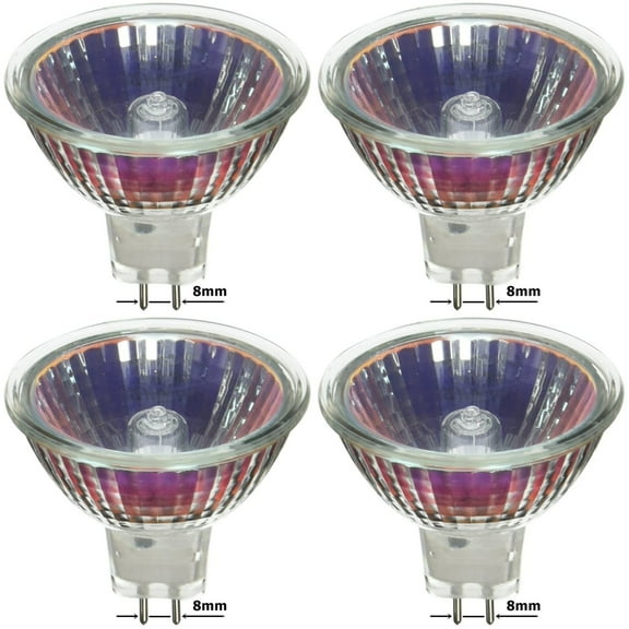 (4)-Bulbs G8 120V 25W JCDR MR-16 Clear 120 Volt 25 Watt BI-PIN GU8 Anyray A1897Y