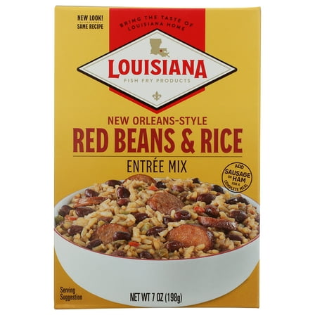 Pack of 6, Louisiana Fish Fry Red Beans & Rice Mix, 7 oz