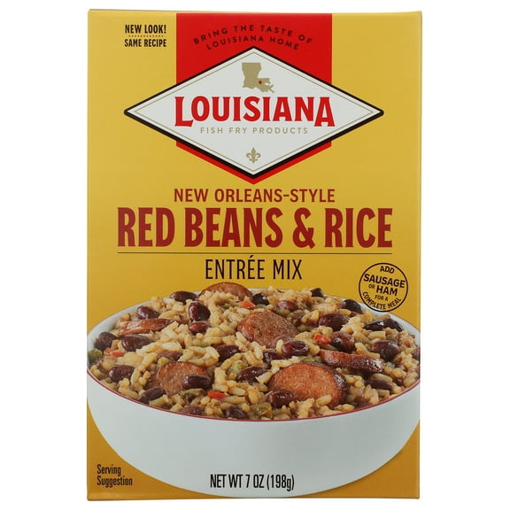 Pack of 6, Louisiana Fish Fry Red Beans & Rice Mix, 7 oz