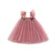thumbnail image 5 of Hermoso vestido de niña de malla de flores tridimensionales, vestido de verano con mangas voladoras, vestido de niña hinchado, falda de princesa, 5 of 6