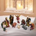 thumbnail image 1 of 11 figuras de de resina, diseño de pesebre decorativo, adorno artesanal de estilo Retro, estatua de Navidad para regalo de mesa, ventana de BLESIY Figuras Belén, 1 of 8