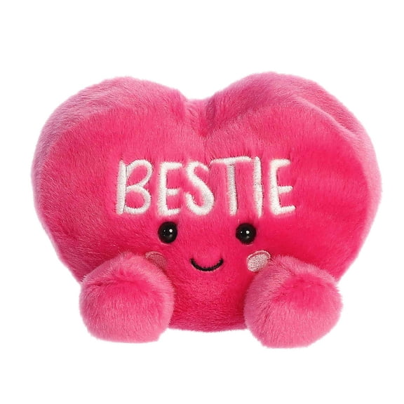 Aurora - Mini Pink Adorable Stuffed Animal - 5" Bestie Candy Heart - Palm Pals
