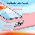 thumbnail image 2 of [5 in 1 for iPhone 11 Case 6.1, with 2 Pack Screen Protector + 2 Pack Camera Lens Protector, Liquid Silicone Ultra Slim Shockproof Protective Phone Case [Microfiber Lining] (Red)…, 2 of 12