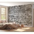 thumbnail image 6 of Tiptophomedecor Background & Patterns Wallpaper Wall Mural - Dark Grey White Brick Wall, 6 of 8
