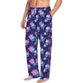 thumbnail image 6 of Susaid Skull starry sky flower leaf Print Mens Pajama Pants Set Sleep & Lounge Pants, PJ Bottoms with Pockets and Button Fly-3X-Large, 6 of 6