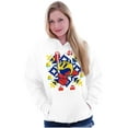 thumbnail image 4 of Ugly Christmas Pixel PACMAN Snowflake Hoodie Sweatshirt Women Men Brisco Brands S, 4 of 6
