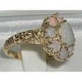 thumbnail image 2 of LBG British Made Solid 9k Yellow Gold Natural Opal Womens Anniversary Ring - 33 size options - Size 10.25, 2 of 6