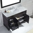 thumbnail image 4 of Victoria 48" Single Bath Vanity in Gray with White Marble Top and Square Sink with Brushed Nickel Faucet with Matching Mirror, 4 of 8