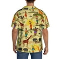 thumbnail image 5 of KLL African Print Men's Shirt Short Sleeve Button Down Summer Cuba Beach Shirts- X-Large, 5 of 7