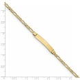 thumbnail image 3 of Primal Gold 14 Karat Yellow Gold with Rhodium Pave Figaro ID Bracelet, 3 of 5