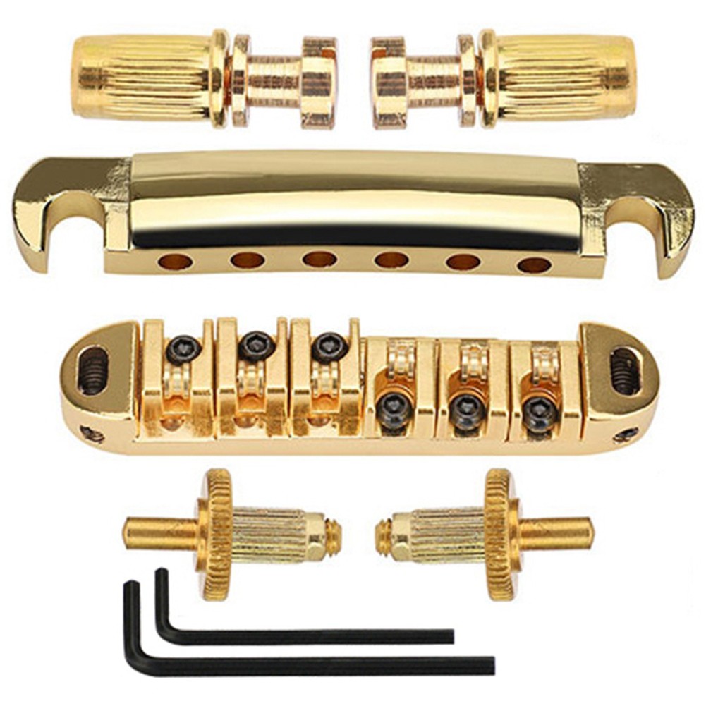 6 Strings Roller Saddle TuneOmatic Bridge Tailpiece for LP Electric