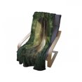 thumbnail image 4 of Spring Soft Flannel Fleece Throw Blanket, Tree of Life Themed Arrangement with Thirving Jungle Season Nature Print, Cozy Plush for Indoor and Outdoor Use, 50" x 70", Green Pale Yellow, by Ambesonne, 4 of 6
