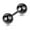 black 1.2*6*5, variant on MATROOY 1x Surgical Steel Balls Ear Stud Earrings Screw Ball Back Piercing Stud Jewelry！-silver 1.2*6*3