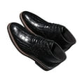 thumbnail image 2 of YYUIJK Men's Casual Dress Oxfords Shoes Business Formal Derby Sneakers PU Leather Shoes Black 6.5, 2 of 4