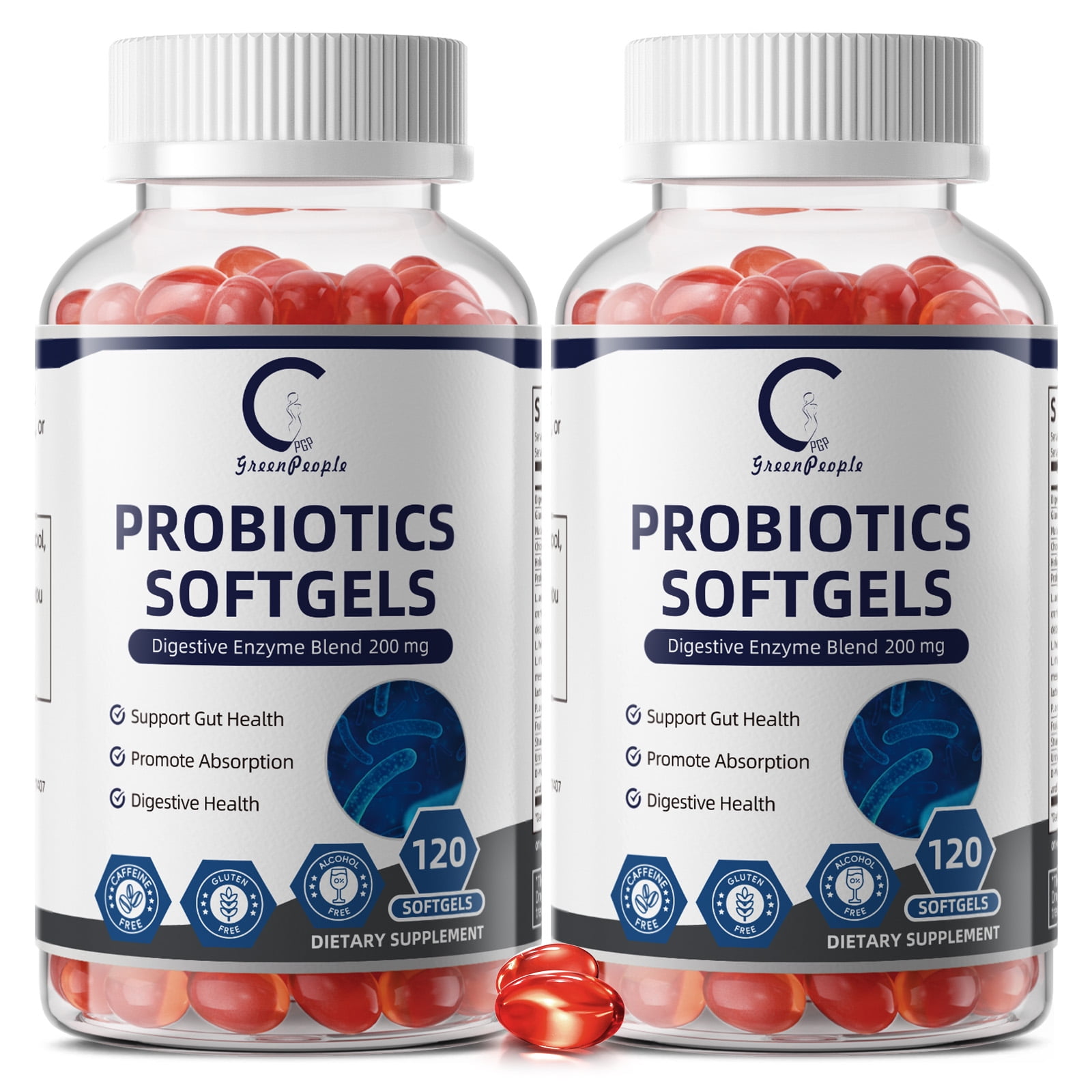 (2 Pack)Raw Probiotics for Women and Men, with Prebiotics and Digestive Enzymes,Digestive & Gut Health by GPGP