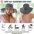 thumbnail image 3 of Solaris Women Outdoor Sun Hat,Polyester Summer Cool Hat , Boonie Hat for Fishing, Camping, Safari,Hiking,gray, 3 of 8