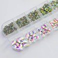 thumbnail image 4 of 1101Pcs Holographic Color Nail Rhinestones for Nail Art Shiny Crystal AB Nail Diamonds Gems Stones 3D Flat Back Multi Size Shape Nail, 4 of 4