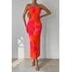 thumbnail image 5 of Vestido PRETTYGARDEN Maxi Bodycon Floral Strapless M, 5 of 6