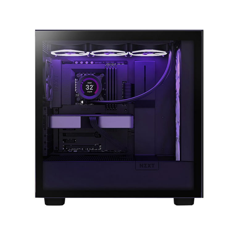 NZXT H7 Flow Black - Mid-Tower Airflow PC Gaming Case - Tempered Glass -  Enhanced Cable Management - Water-Cooling Ready