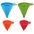 thumbnail image 1 of Juego de embudos embudo plegable, paquete de 4 embudos de silicona para botellas de agua de cocina y hogar, líquidos y polvos de aceite, apto para alimentos, 4 colores (2 grandes + 2 pequeños) Xemadio 2034083, 1 of 8