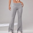 thumbnail image 2 of Sngxgn Pants for Women High Waisted Casual Pants Baggy Stretchy Wide Leg Streetwear with Pockets(Grey,S), 2 of 8
