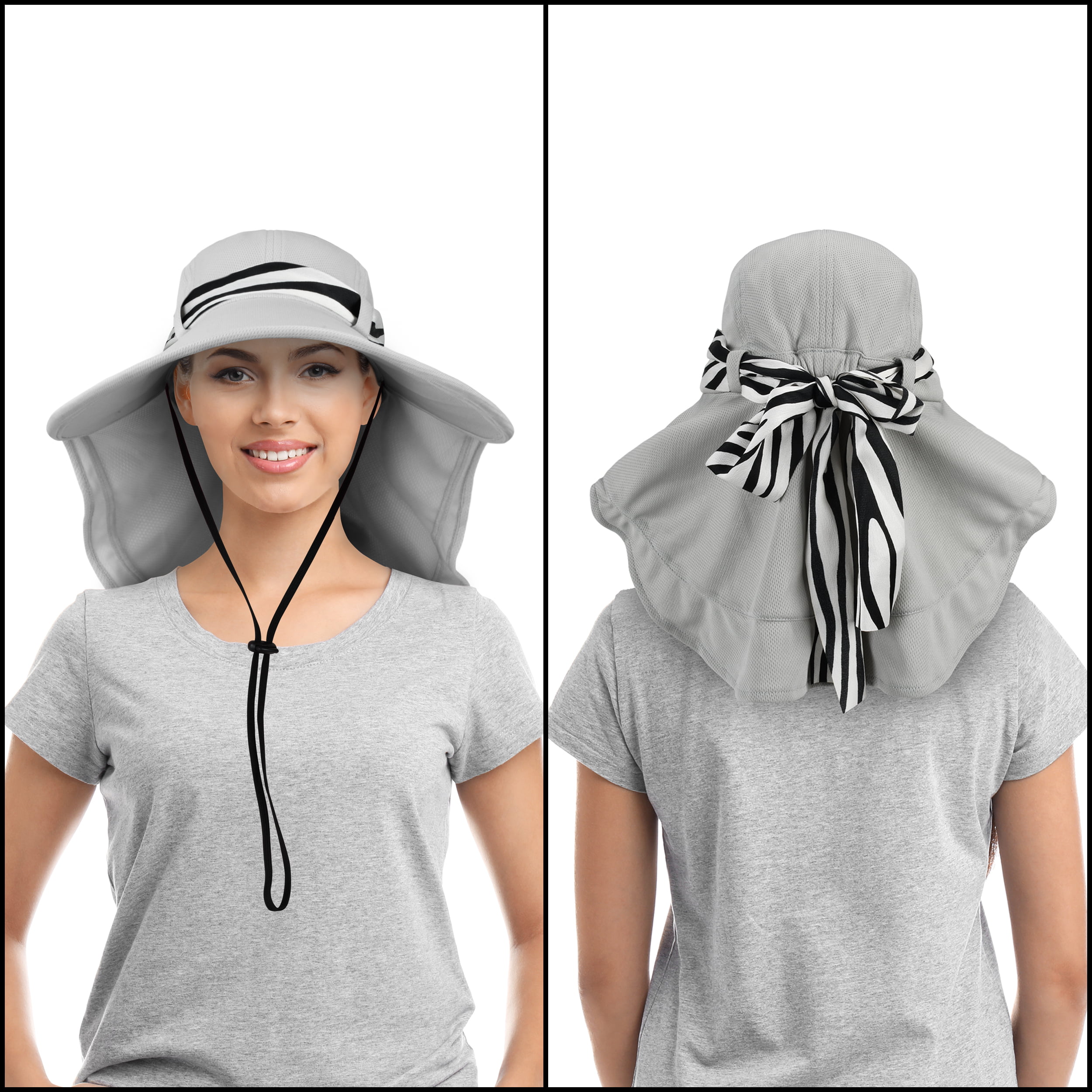 Pocket - Women's Lightweight Breathable Sun Hat UPF50+ Galaxy Gray / 55-57 cm