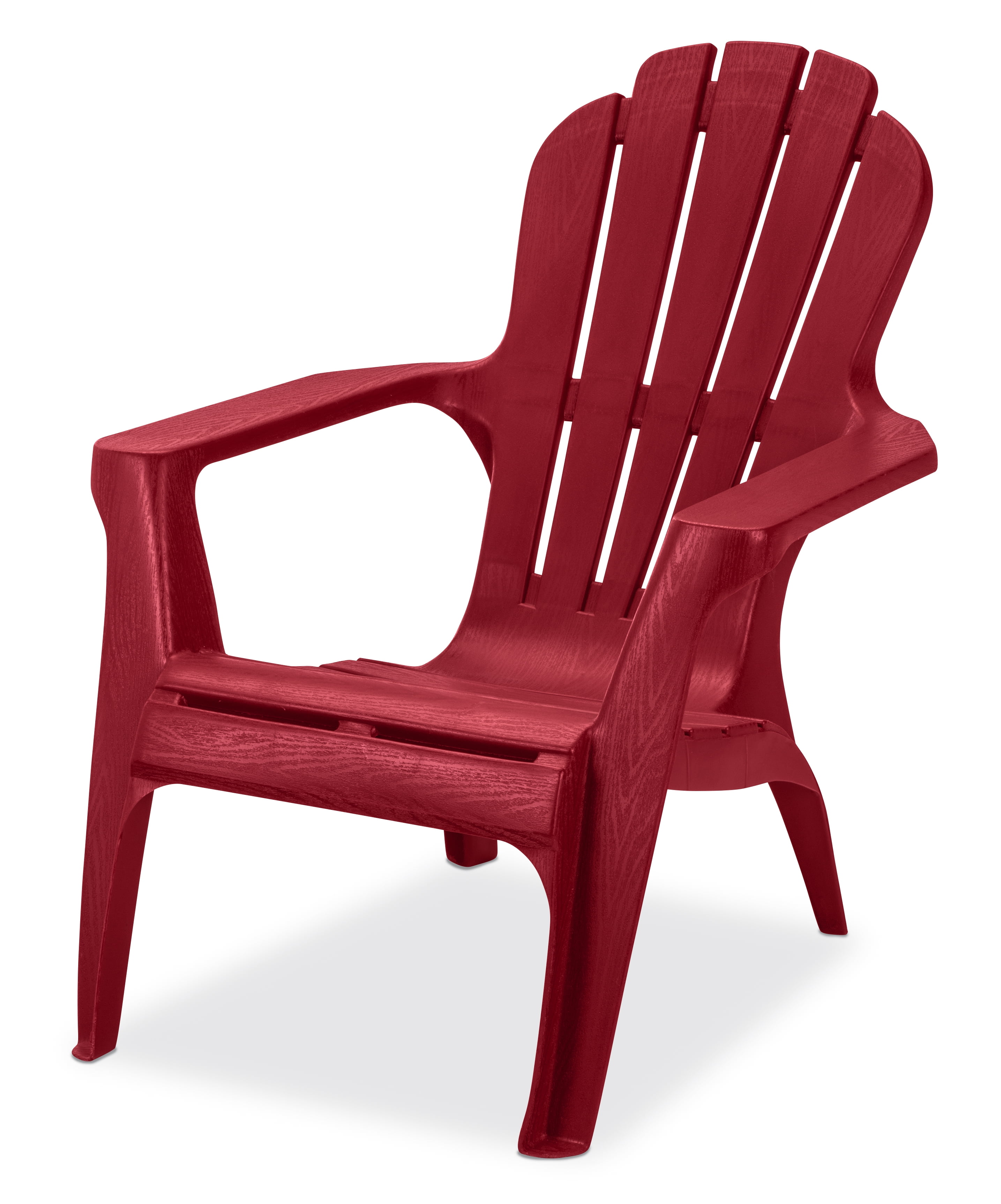 Us Leisure Resin Adirondack Plastic Patio Furniture Chair Red Walmart Com Walmart Com